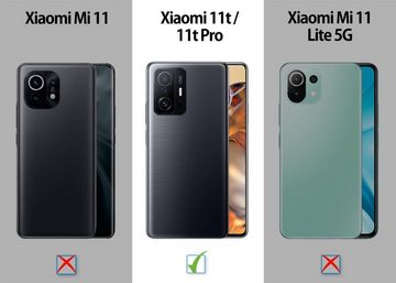 MyGadget Handyhülle Silikon Hülle für Xiaomi 11t Pro / Xiaomi 11t, robuste Schutzhülle TPU Case Slim Silikonhülle Back Cover Kratzfest