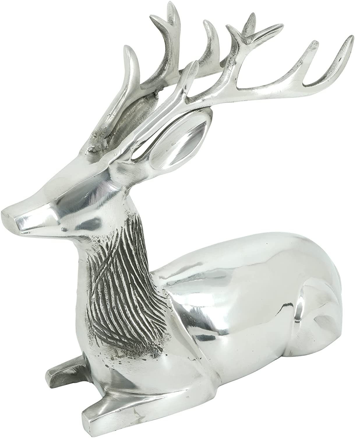 Lesli Living Dekofigur Deko Figur Skulptur Hirsch liegend 33x13x29cm Alumin günstig online kaufen