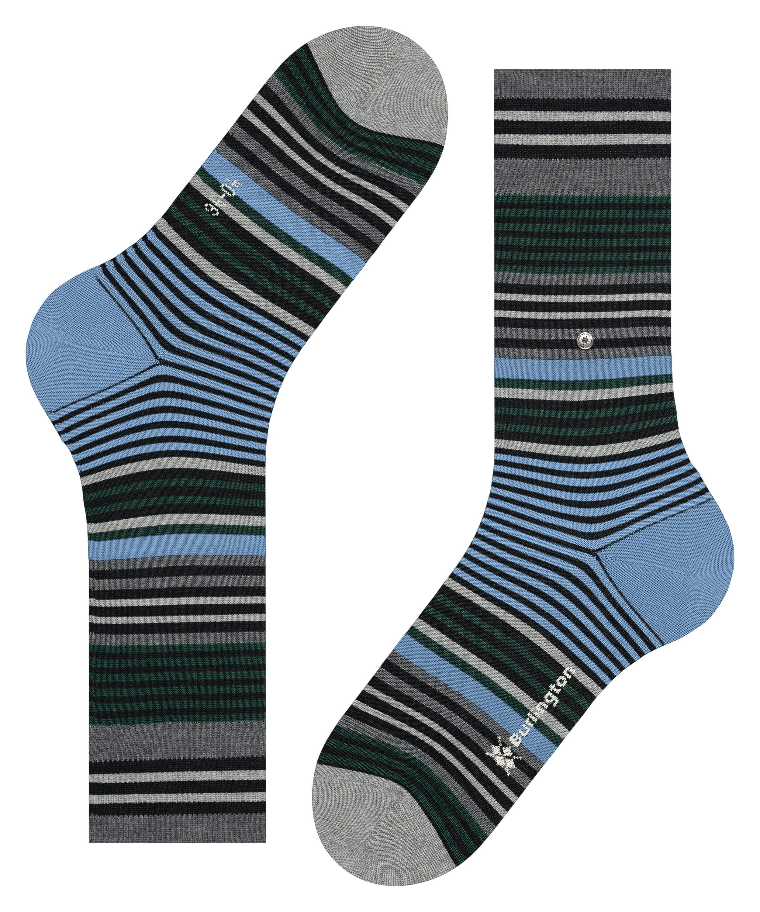 Burlington Socken Stripe (1-Paar) mit hohem Schurwoll-Anteil