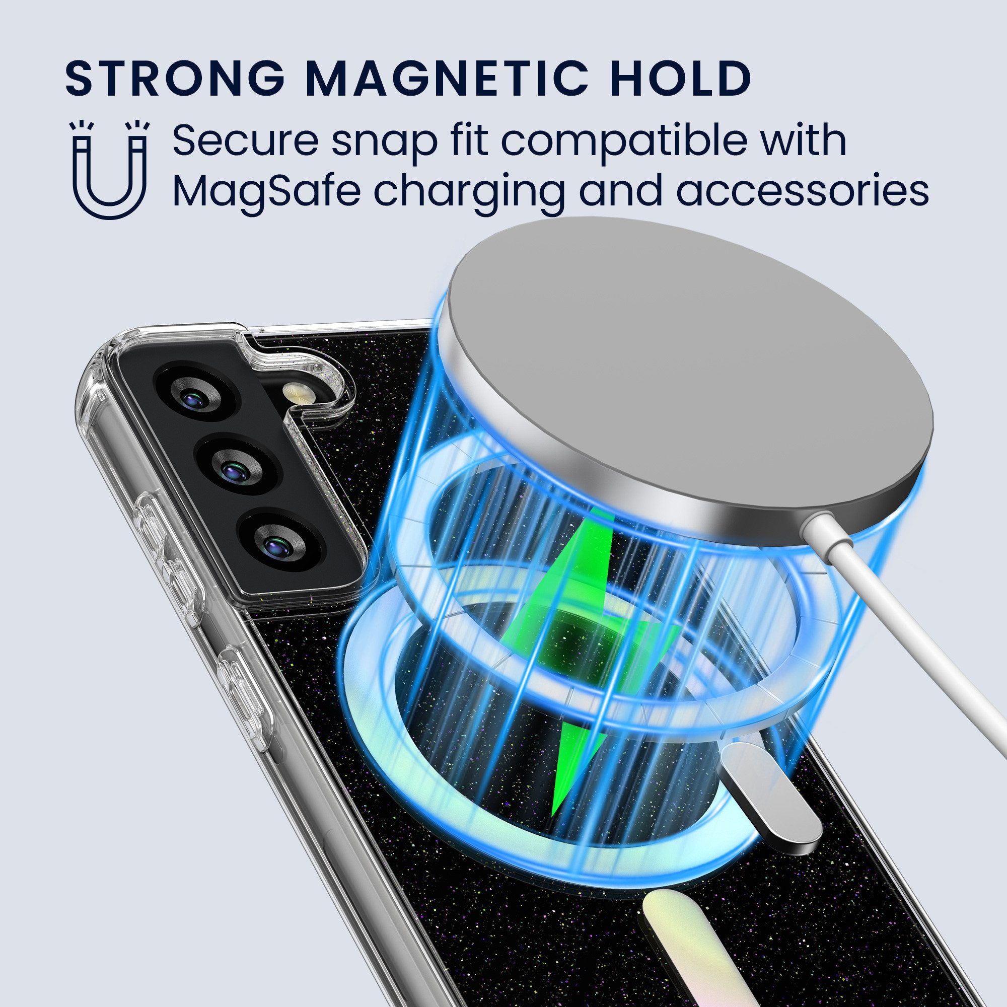 kwmobile Smartphone-Hülle Hülle für Samsung Galaxy S22 Handyhülle Kameraschutz, Hard Case mit TPU Bumber - Schutzhülle kompatibel mit MagSafe