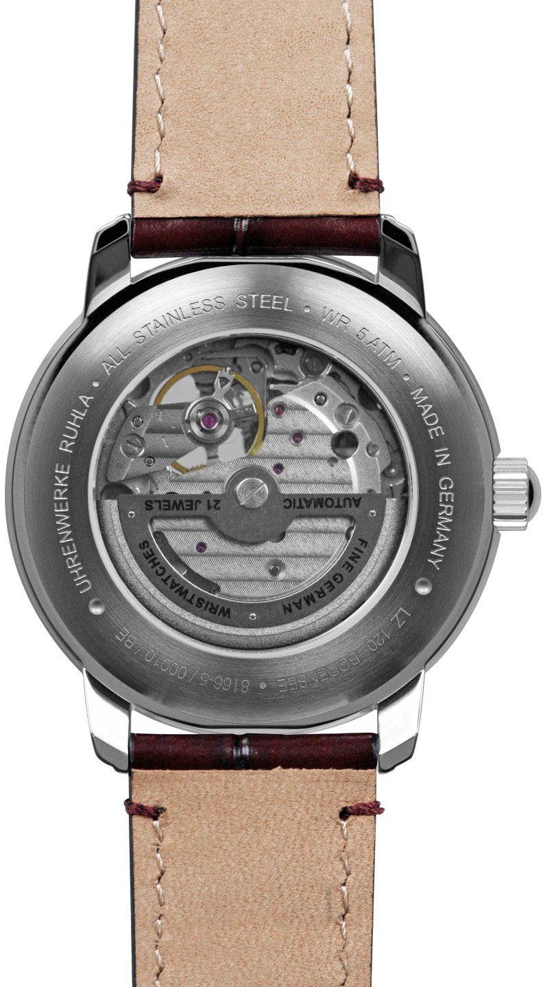 ZEPPELIN Automatikuhr LZ 120 Bodensee 8166-5, Armbanduhr, Herrenuhr, offene Unruh, Made in Germany