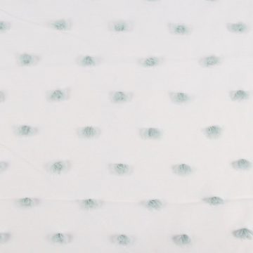 Meterware Rasch Textil Bambino Stores Pom Pom Puscheln weiß mint 3m, (1 St), halbtransparent, Kunstfaser, bestickt