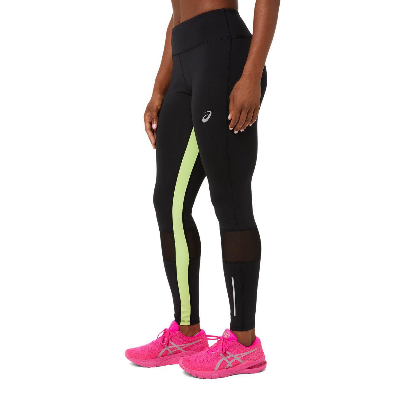 Asics Lite Show Tight Damen Performance Black Lime Green Outdoorschuh