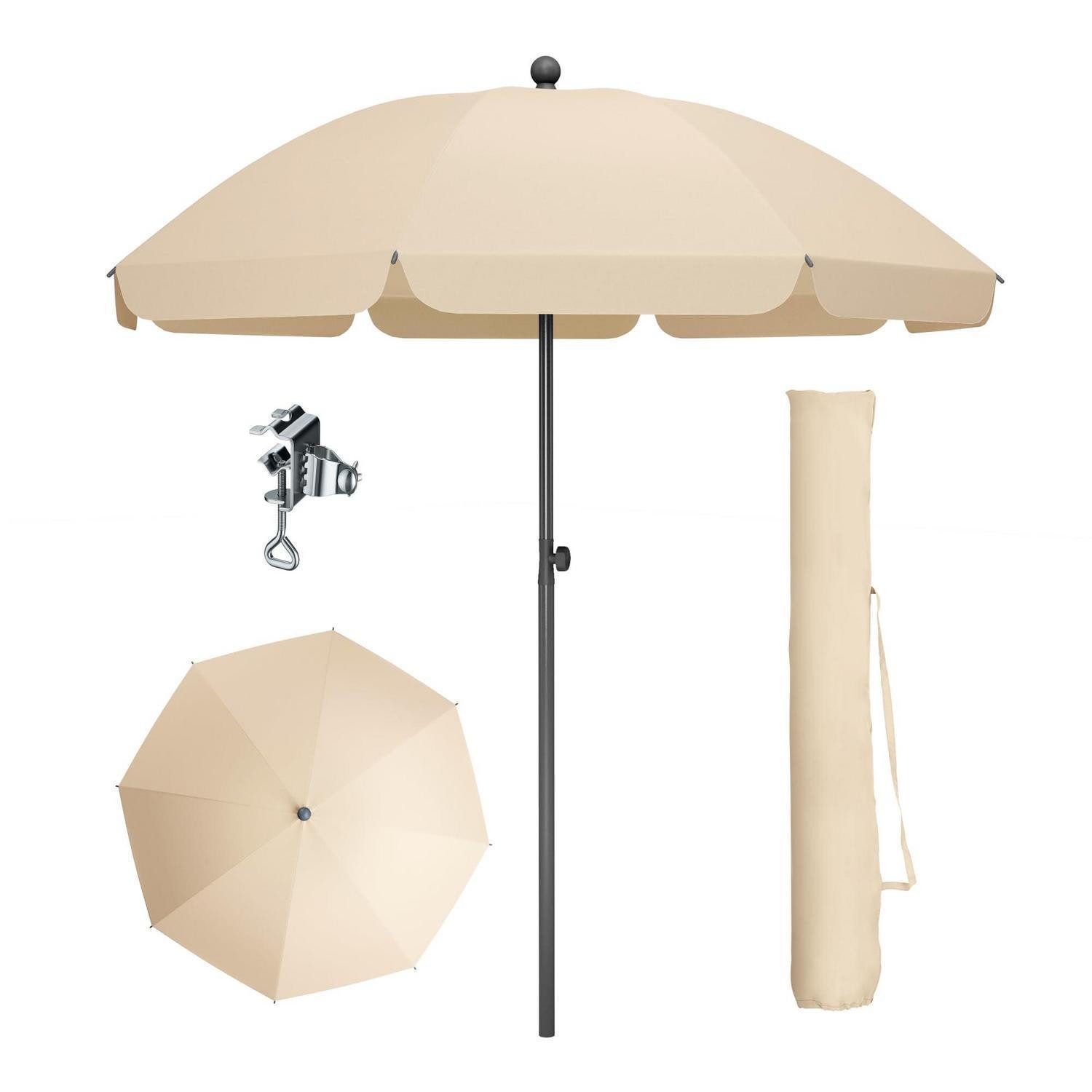 LuxusKollektion Balkonschirm Sonnenschirm Ø175cm Höhenverstellbar
