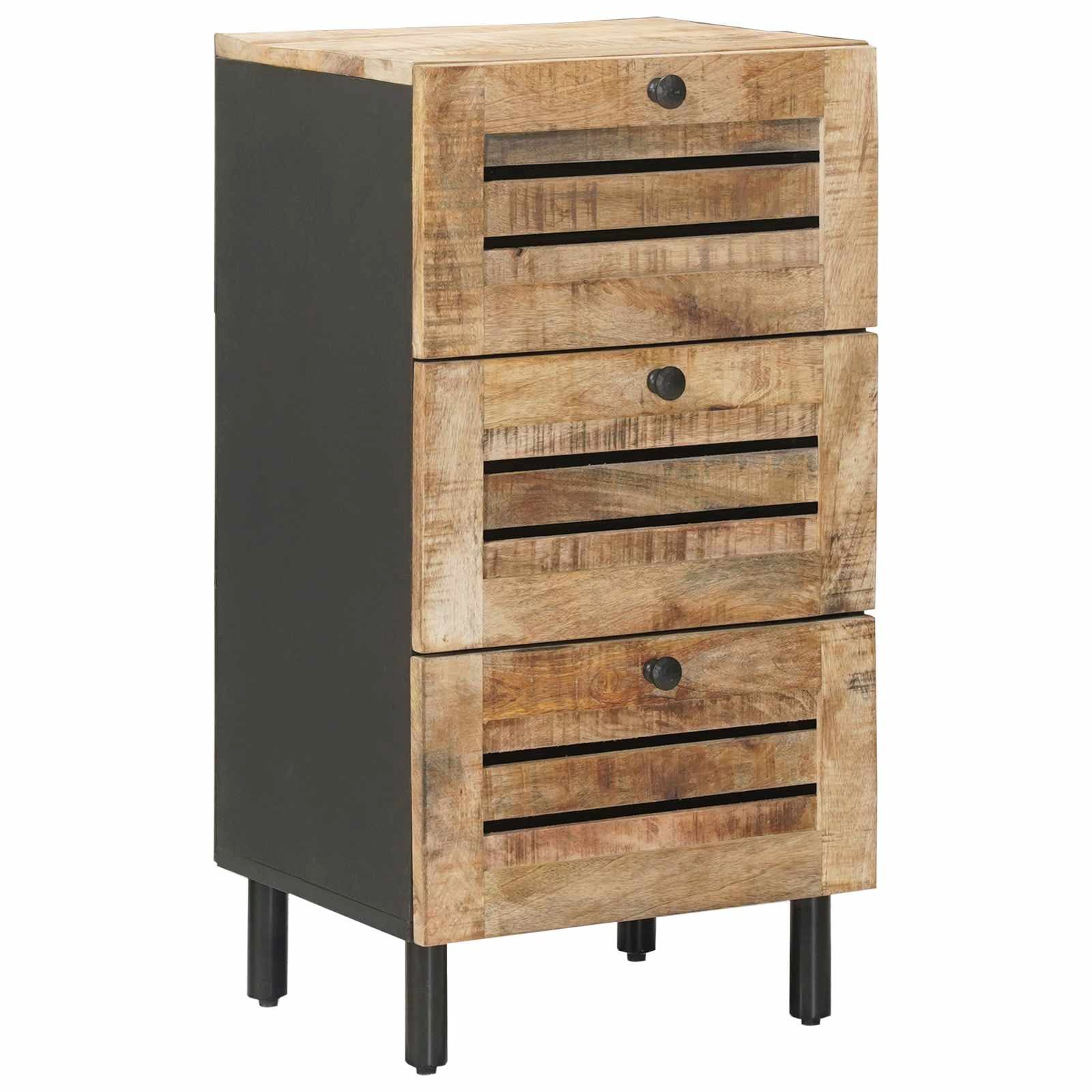 vidaXL Schranksystem Stauraumschränke Natur 40 x 33 x 75 cm Massivholz (1-St)