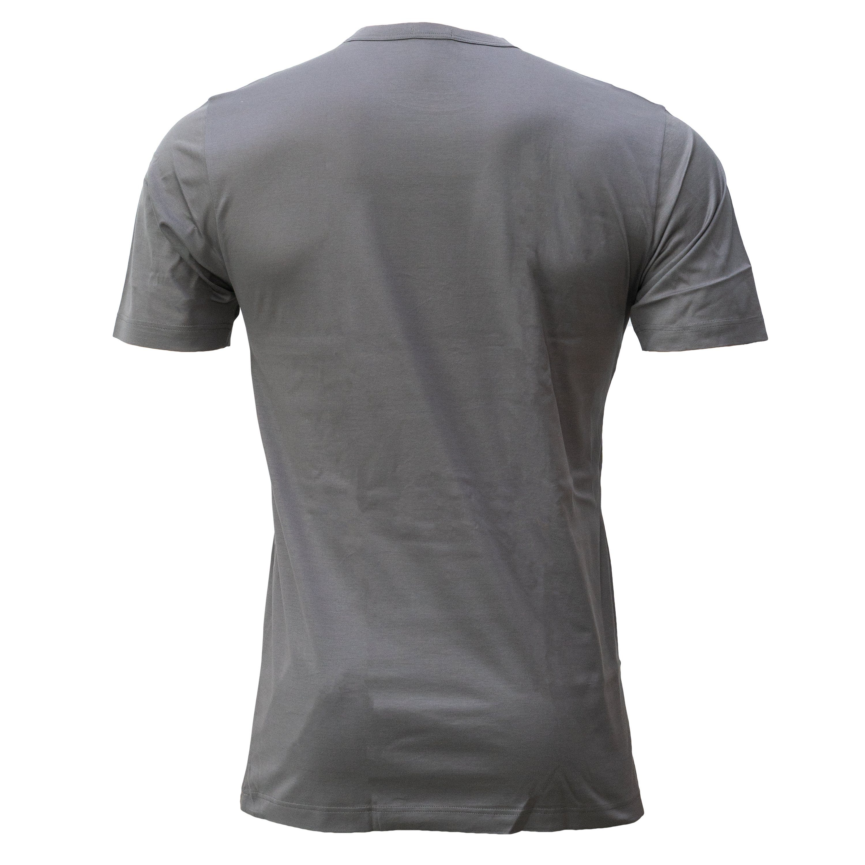 T-Shirt Grau Bresciani Italy Baumwolle, in Made Underwear aus