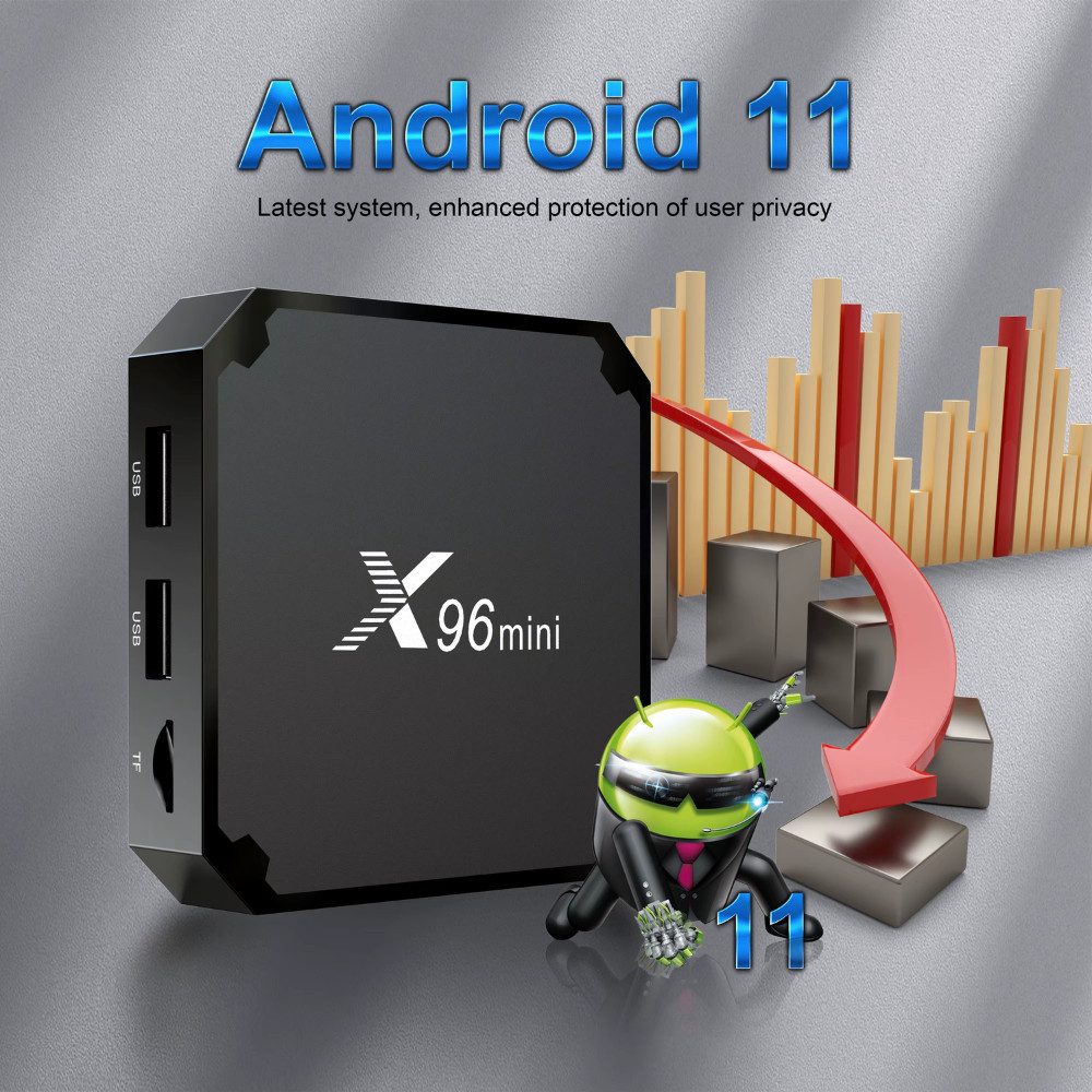 Athlix Streaming-Box X96 Multimedia-Player TV-Box 16 GB 4G WiFi 4K UHD, 4K-Videowiedergabe, Unterstützung von Google TV Services – Bild 4 von 4
