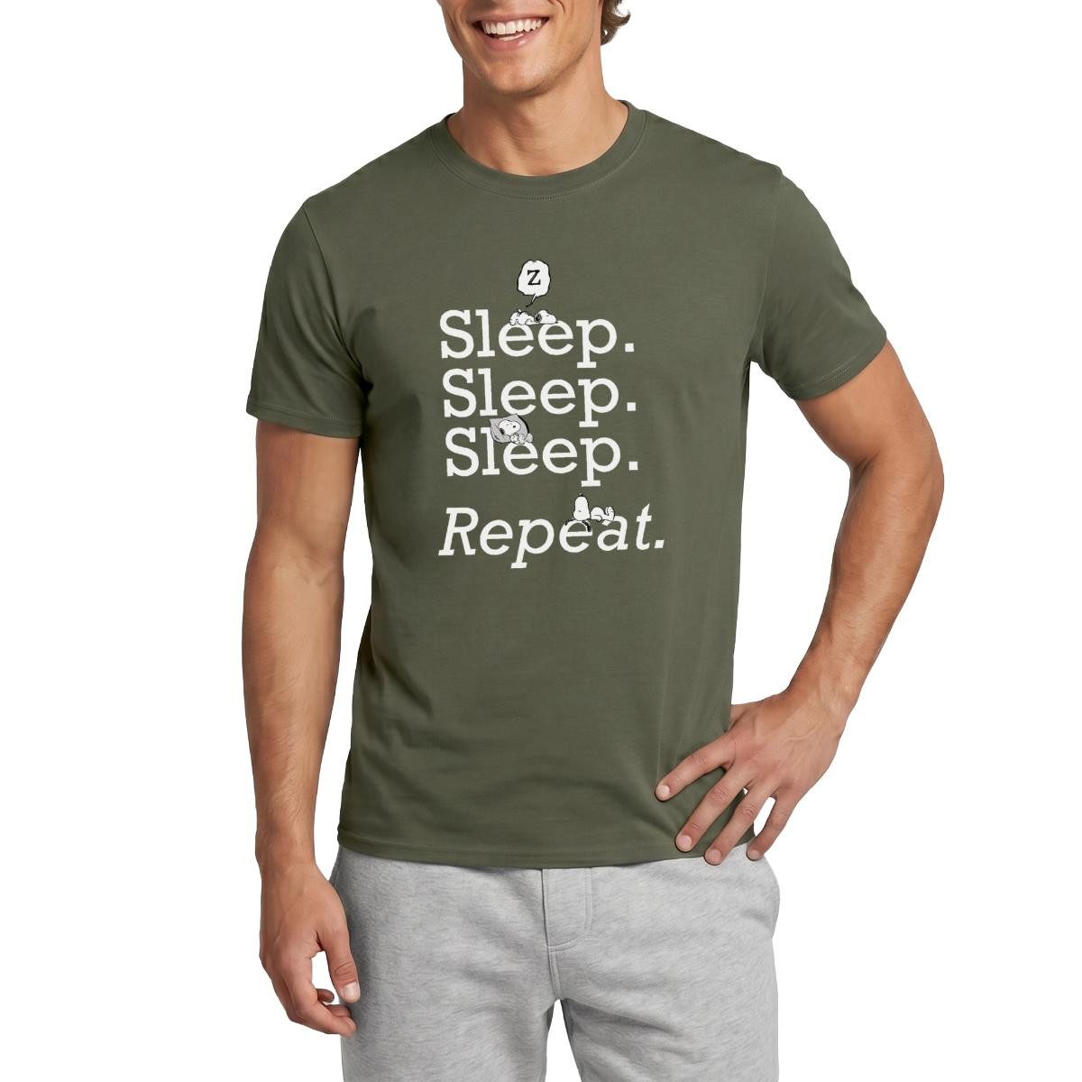 Spreadshirt T-Shirt Peanuts Snoopy Sleep Sleep Sleep Männer T-Shirt (1-tlg)
