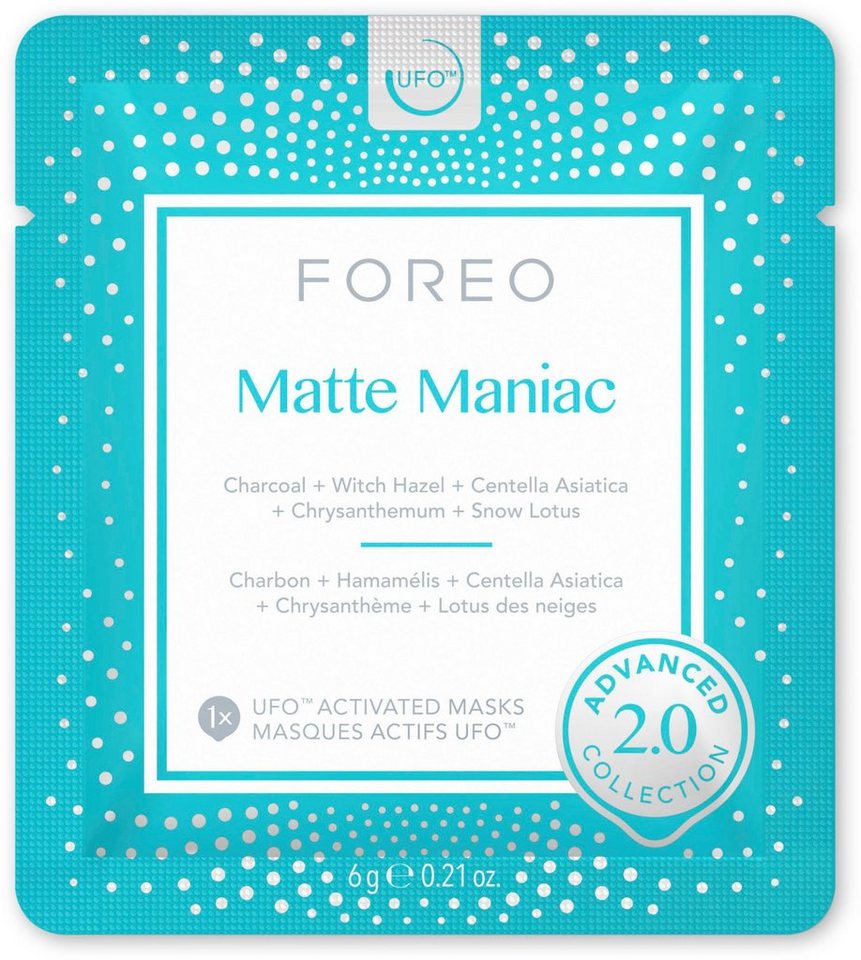 FOREO Gesichtsmaske UFO™ Mask Matte Maniac 2.0 Packung, 6-tlg., komptibel  mit UFO™ & UFO™ mini