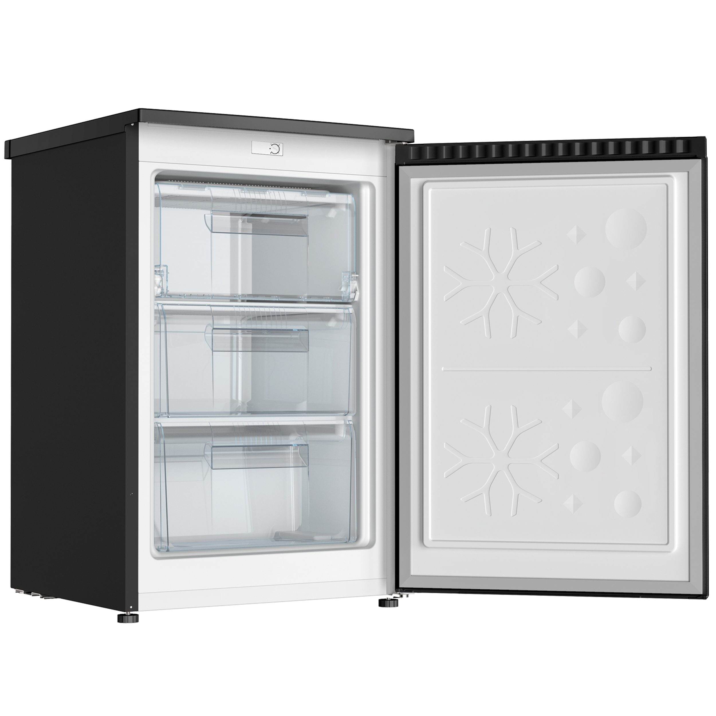 CHiQ Gefrierschrank Kompakt Gefrierschrank CSD95BC, 85 cm hoch, 54.9 cm breit, EEK C, 3 Gefrierschubladen, 4-Sterne-Gefrierfunktion, 39dB