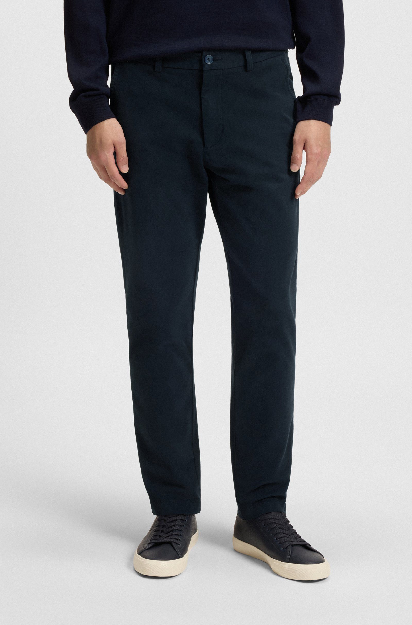 BOSS Stoffhose H-Kaiton1 aus Baumwoll-Twill (1-tlg)