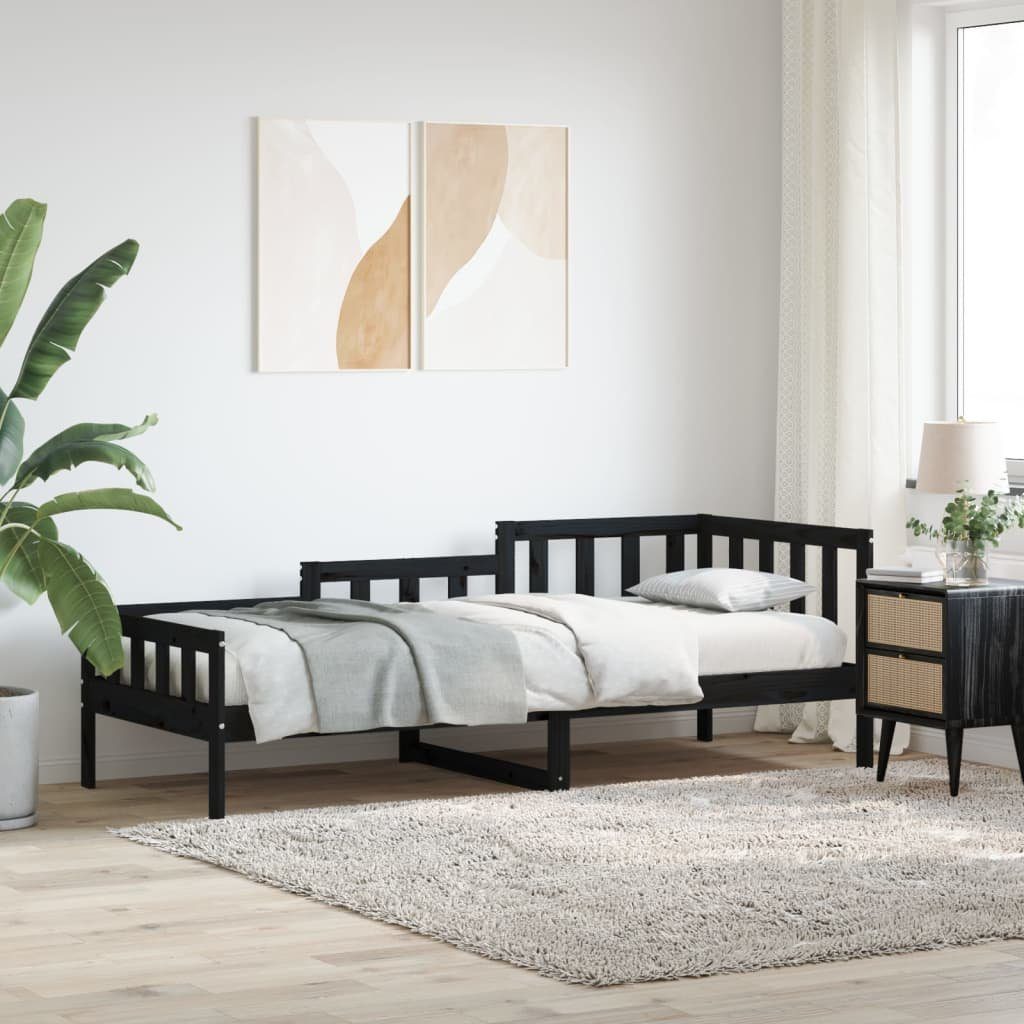 furnicato Bett Tagesbett Schwarz 90x190 cm günstig online kaufen