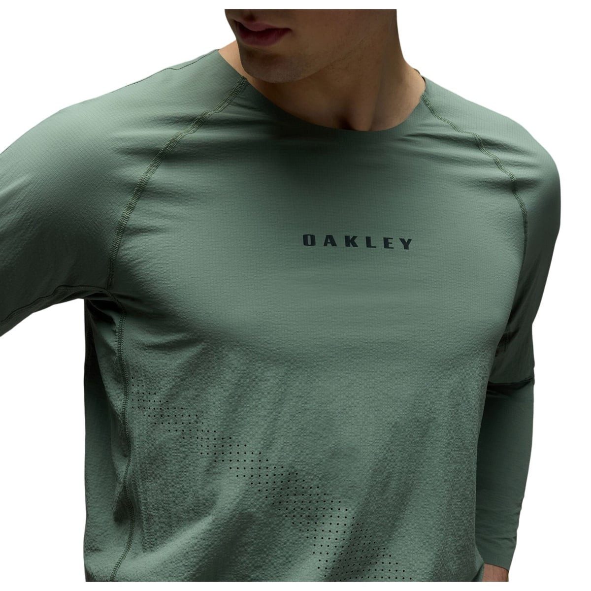 Oakley Langarmshirt Seeker Whip LS Jersey (MTB Trail) aviator grün Herren
