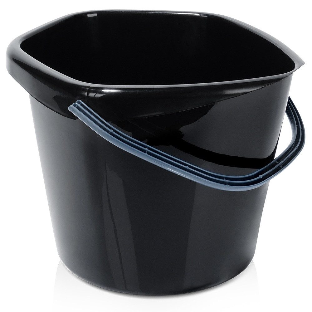 Vilde Putzeimer robust mit Ausguss und grauem Griff, leicht, 10 Liter