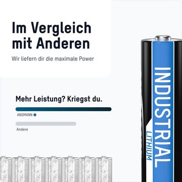 ANSMANN AG 10x Industrial Lithium Batterie AA Mignon 1,5V – FR6 (10 Stück) Batterie