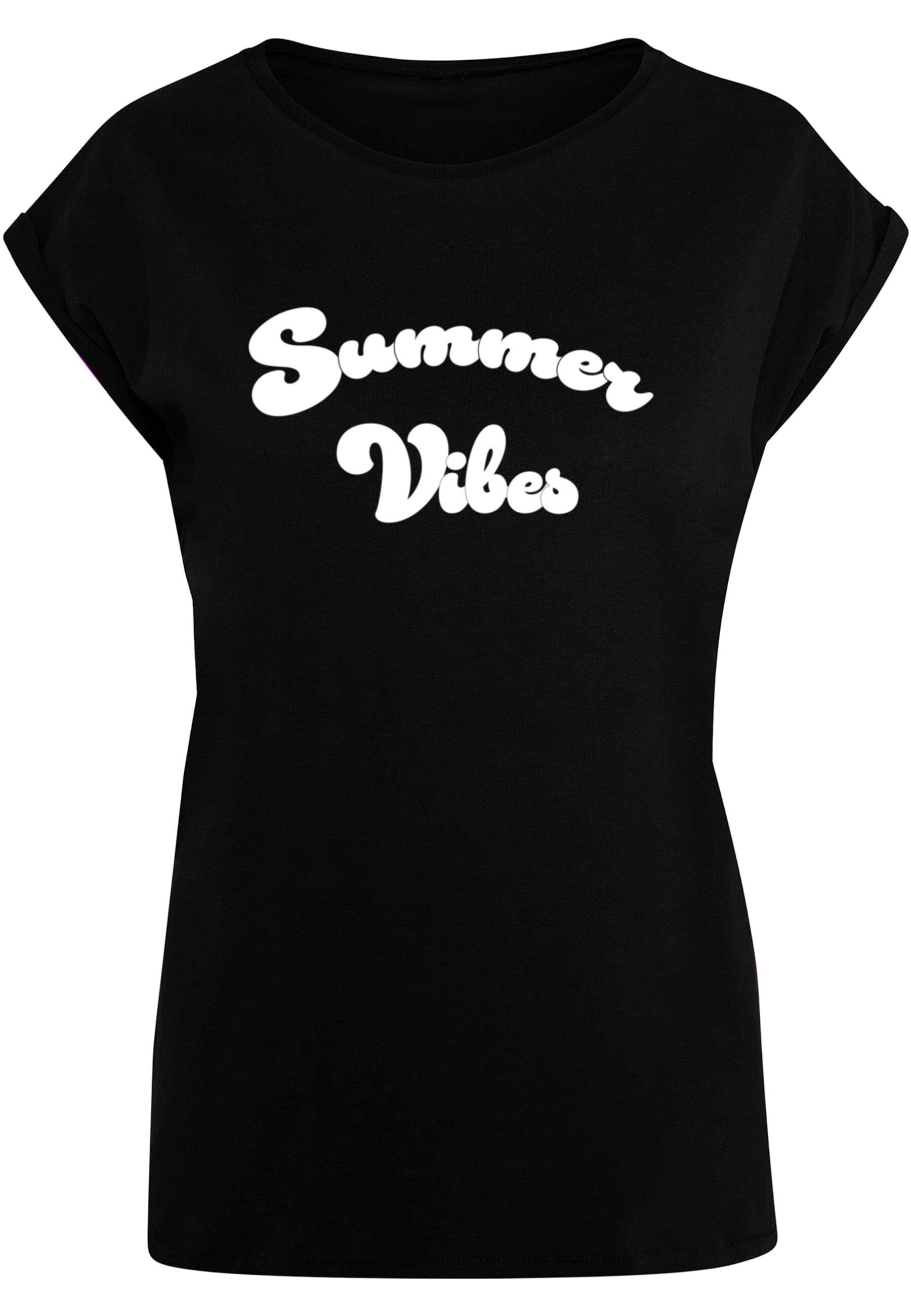 Vibes Summer Merchcode Tee Extended Ladies Damen (1-tlg) Shoulder T-Shirt