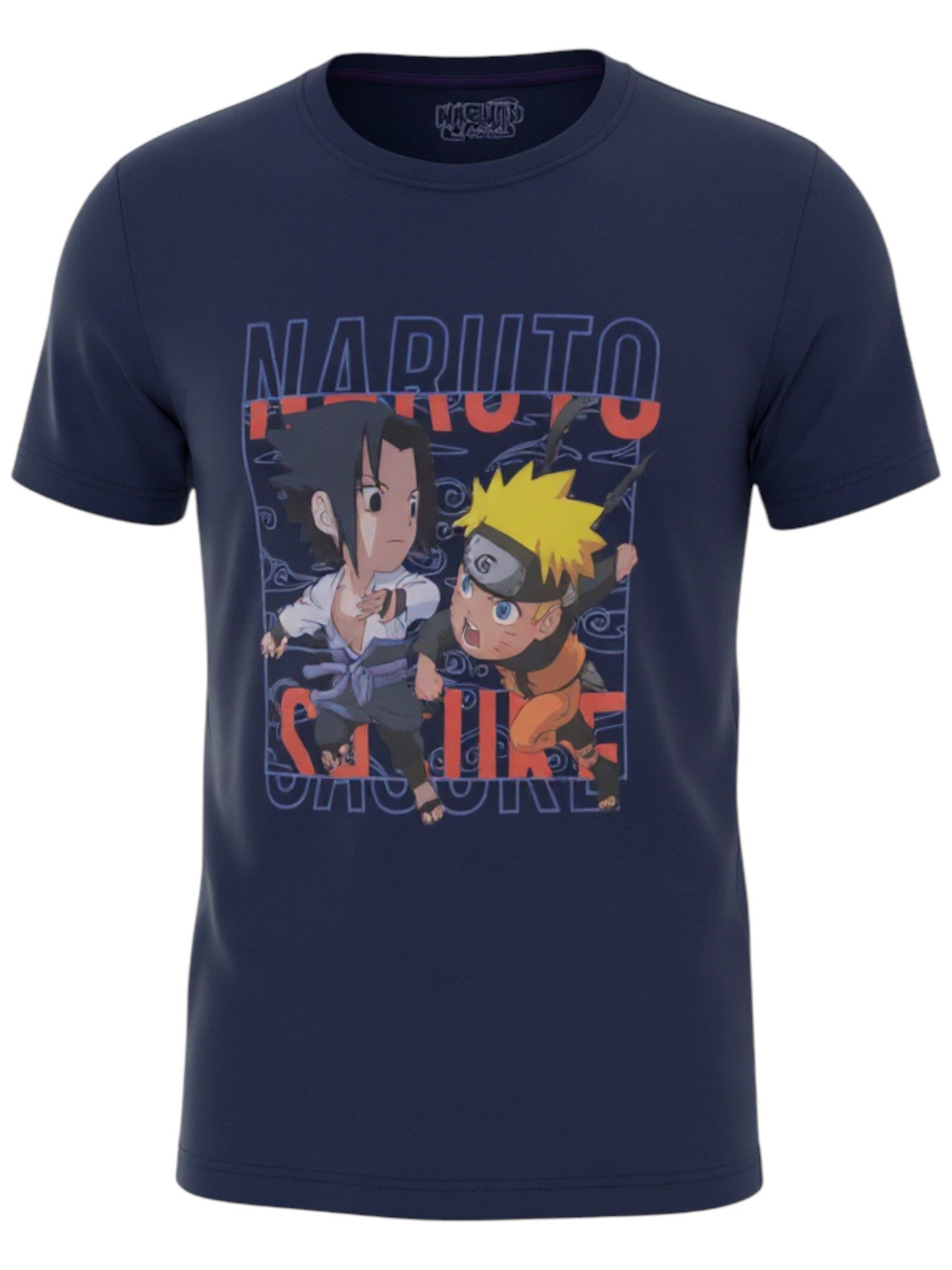Naruto T-Shirt Naruto & Sasuke Kurzarmshirt aus Baumwolle Gr. S - XXL