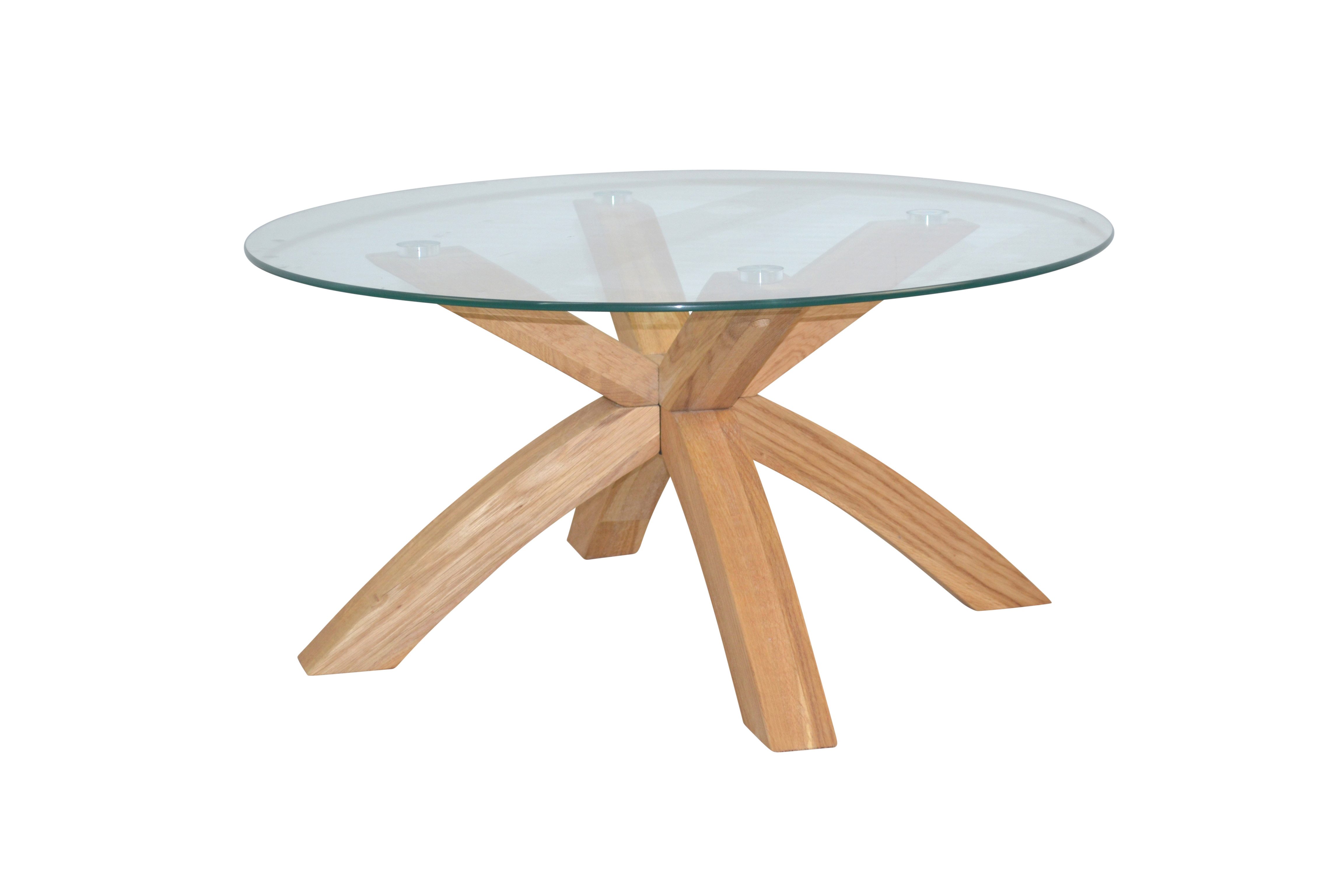 moebel-direkt-online Couchtisch Gestell aus Massivholz Eiche, große runde S günstig online kaufen