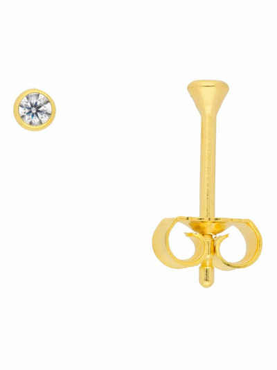 Adelia´s Paar Ohrhänger »1 Paar 333 Gold Ohrringe / Ohrstecker mit Zirkonia Ø 2,5 mm«, 333 Gold Goldschmuck für Damen