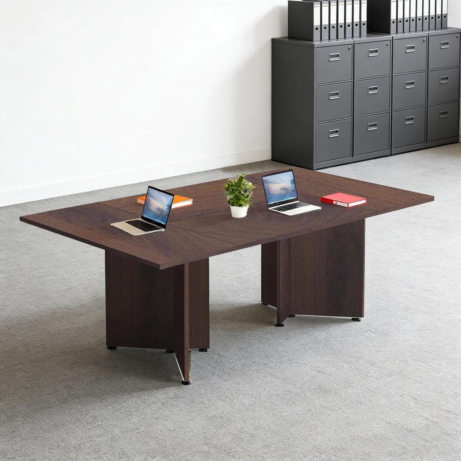 Konferenztisch Konferenztisch Besprechungstisch 200 cm x 60 cm x 74 cm Dark Brown