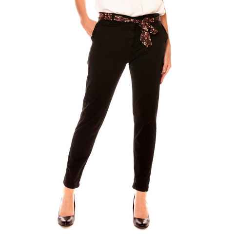 Easy Young Fashion Chinohose Chino Hose mit Tuch 8171