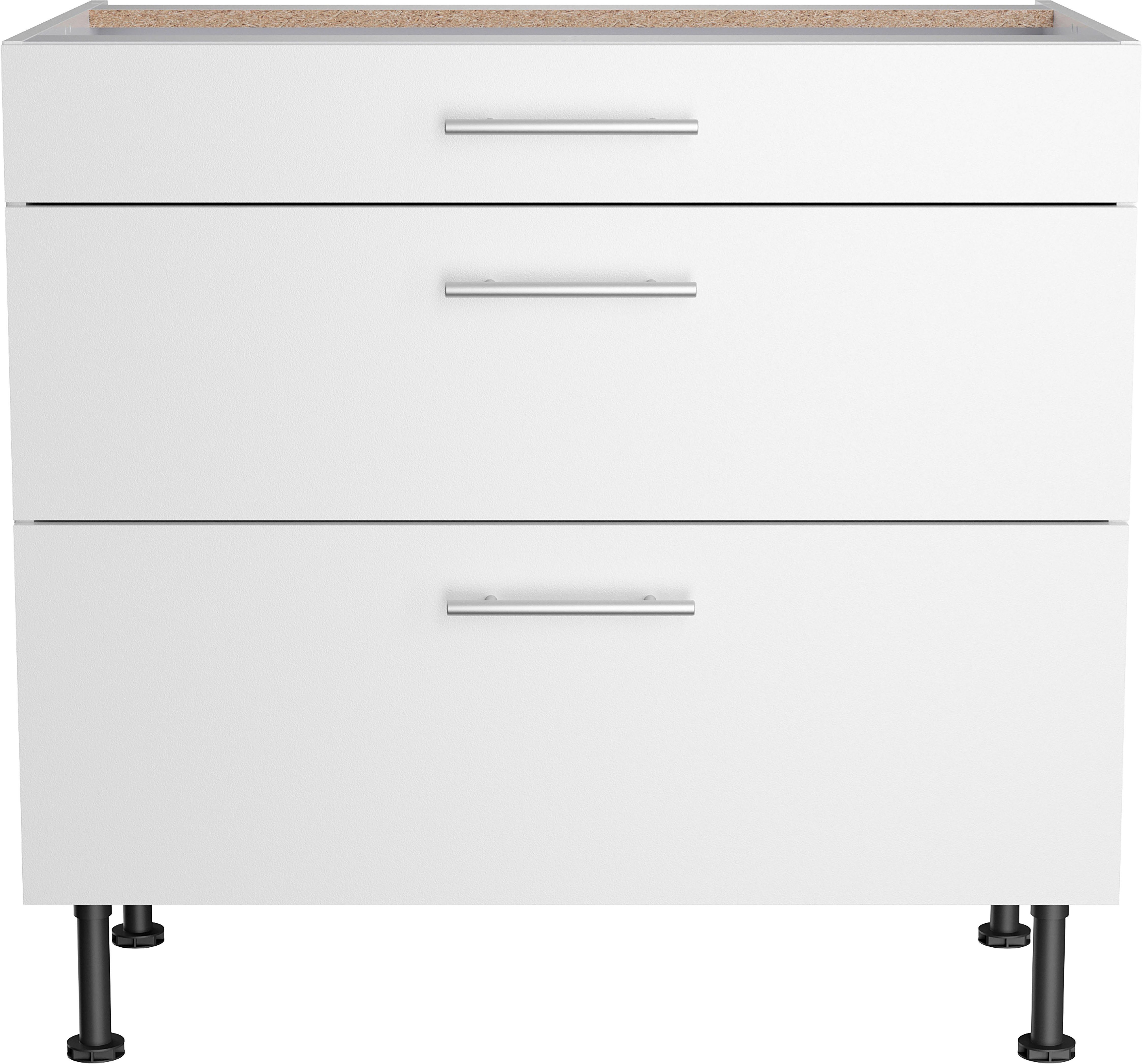 Outlet-Store 90 cm Breite OPTIFIT weiß Klara Unterschrank