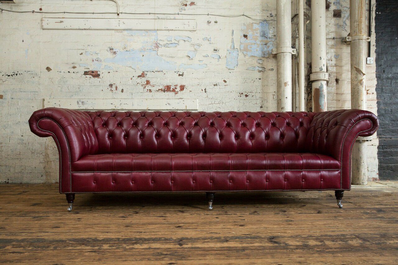 4 Chesterfield 265 cm JVmoebel Sofa Couch Sofa Design Sitzer Chesterfield-Sofa,