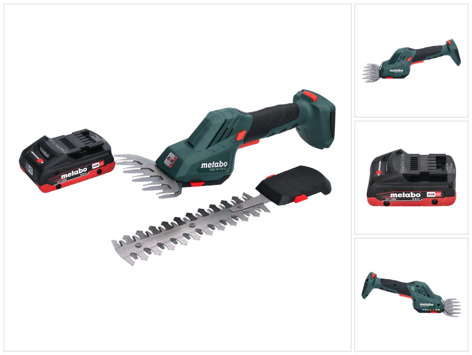 metabo Akku-Grasschere SGS 18 LTX Q Akku Gras und Strauchschere 18 V + 1x Akku 4,0 Ah - ohne