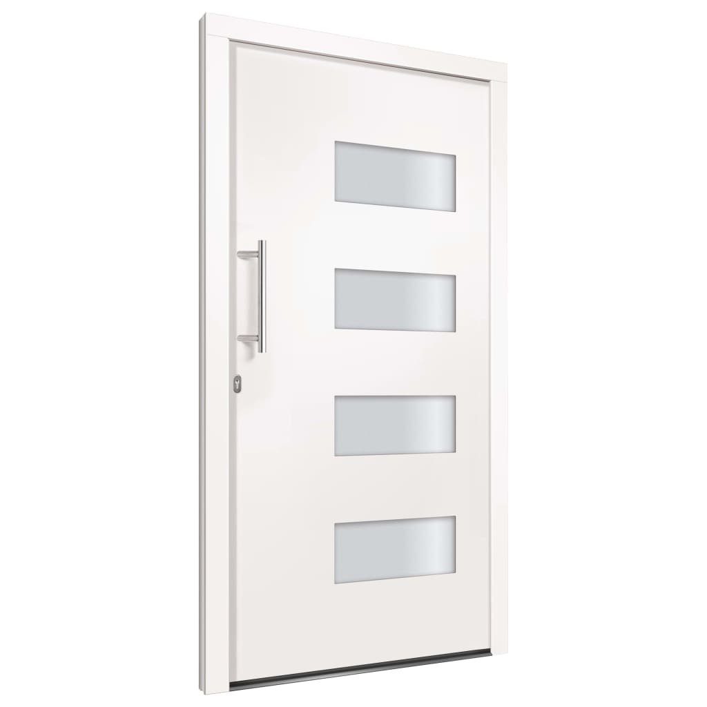 vidaXL Haustür Haustür Aluminium und PVC Weiß 100x200 cm (1-St)