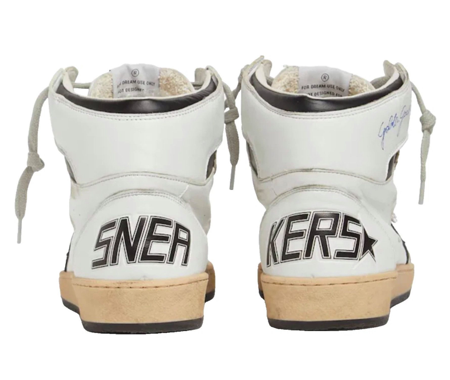 GOLDEN GOOSE Herren Sky-Star High-Top Leder, Distressed Look, Made in Italy Sneaker Made in Italy – höchste Qualität und Handwerkskunst