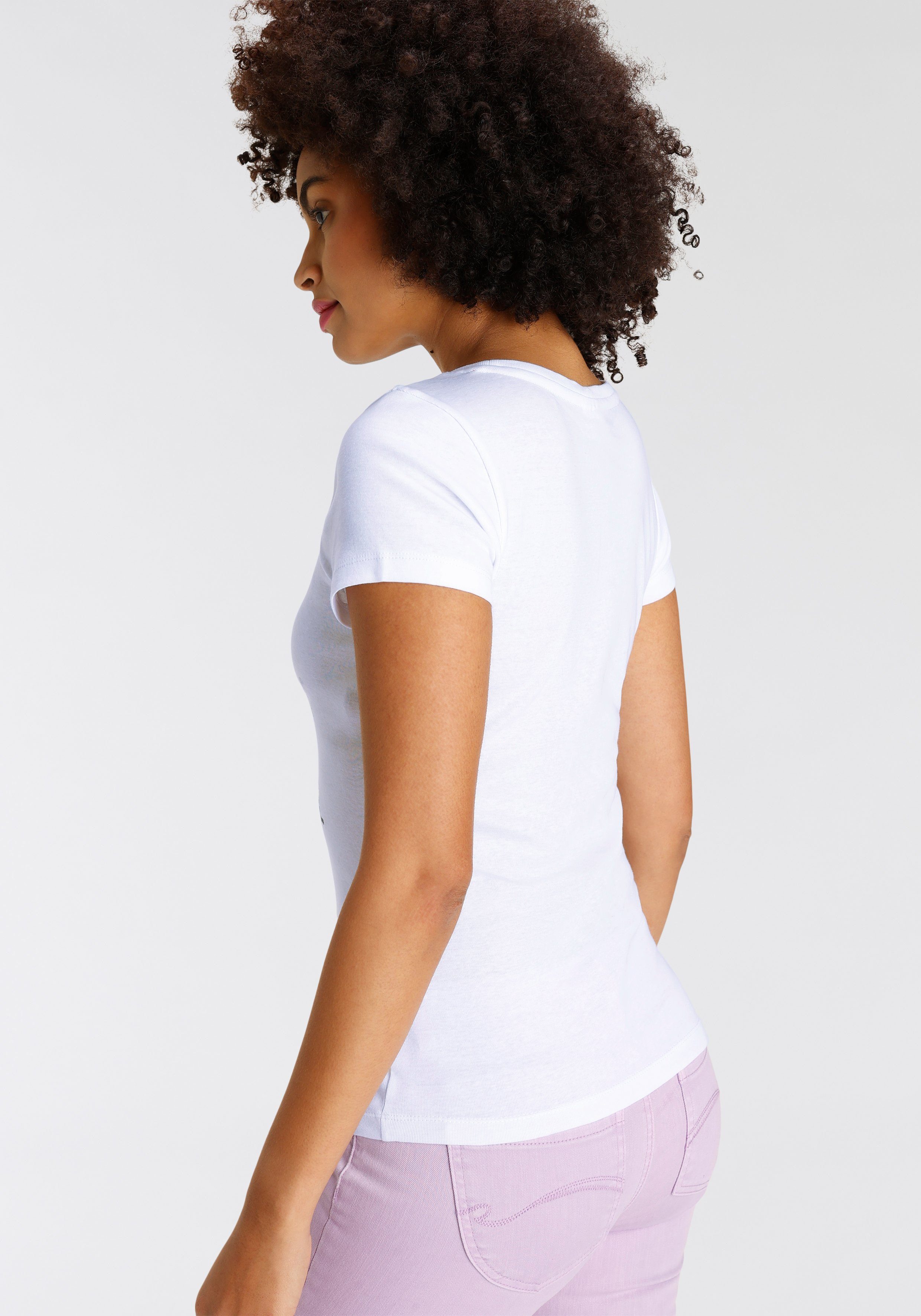 KangaROOS T-Shirt Kurzarm, körpernahe Passform, aus Rippware günstig online kaufen