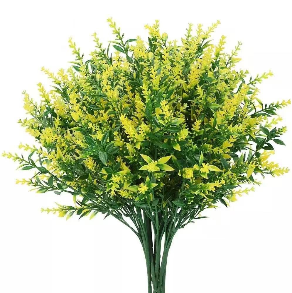 Kunstblumenstrauß 4 Bündel künstliche Lavendelsträuße, künstliche Lavendelblumen, Agger, Kunstlavendel, geeignet für Zuhause, Hochzeiten und Außendekorationen