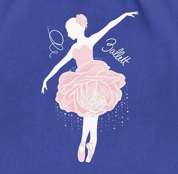 Shirtracer Turnbeutel Ballerina - weiß/rosa, Kinder Sport Kleidung