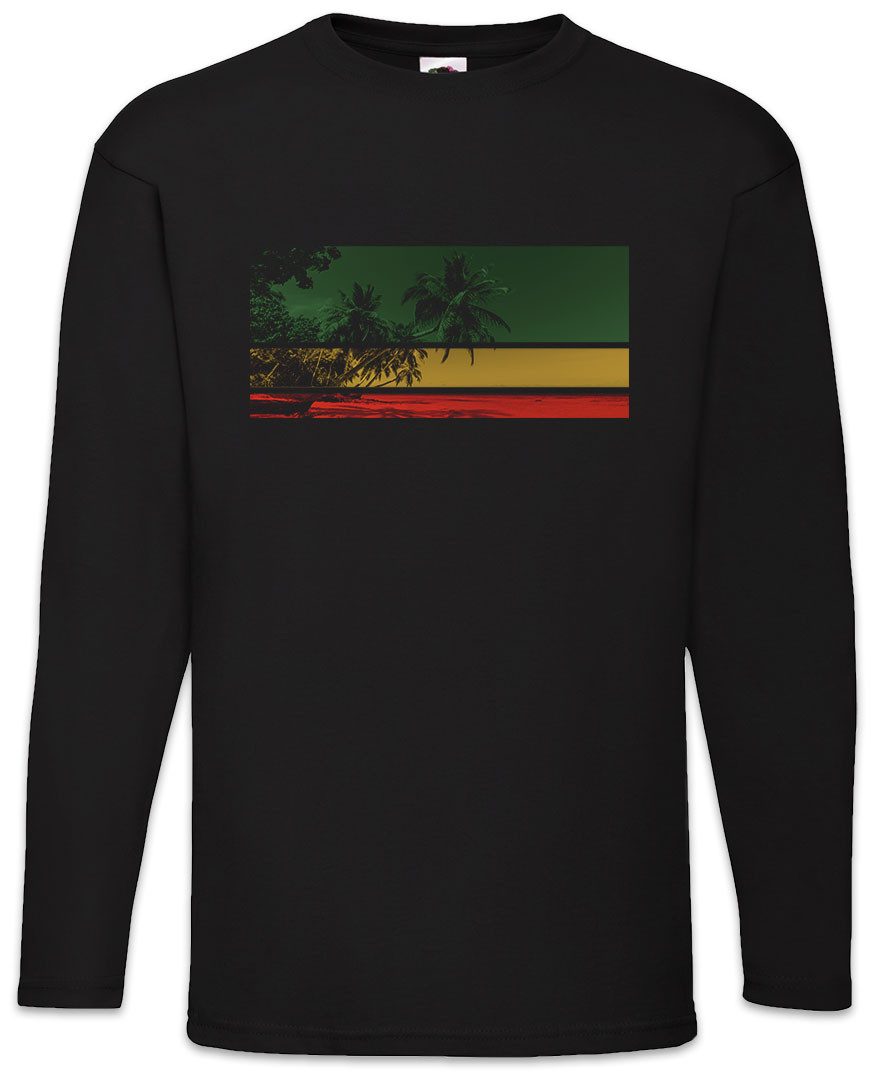 Urban Backwoods Langarmshirt Reggae Palm Beach Langarm T-Shirtfari Jah Irie Zion Reggae (1-tlg) Babylon Haile Selassie Jamaica
