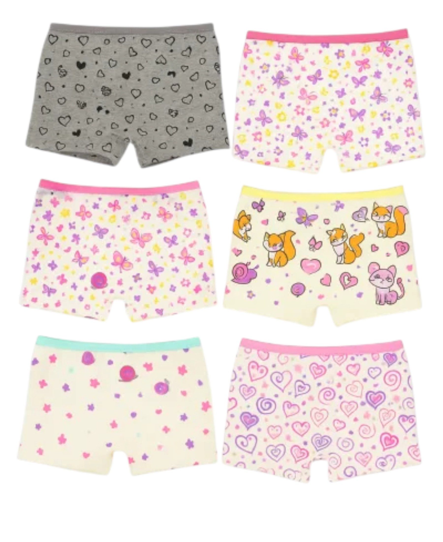 Tutku Elit Panty Mädchen 6er Pack – Bequeme Unterwäsche Shorts Baumwolle mit Elastan (6er-Set) Weiches Tragegefühl, elastischer Sitz, kindgerechte Designs – Bild 3 von 3
