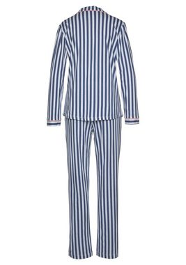 H.I.S Pyjama (2 tlg) in klassischem Schnitt mit Streifenmuster