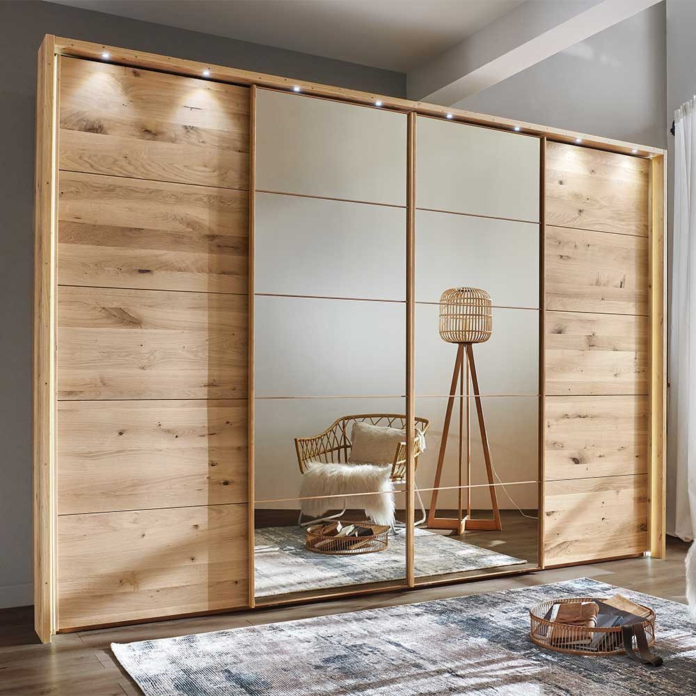 Pharao24 Kleiderschrank Meyden aus Massivholz