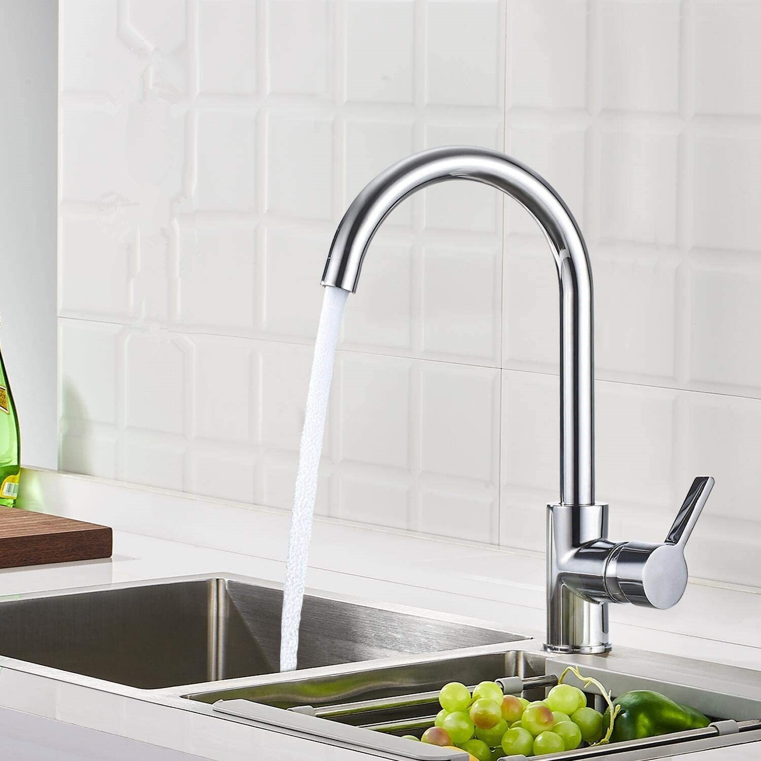 HOMELODY Spültischarmatur Wasserhahn Küche Hochdruck Küchenarmatur Messing günstig online kaufen