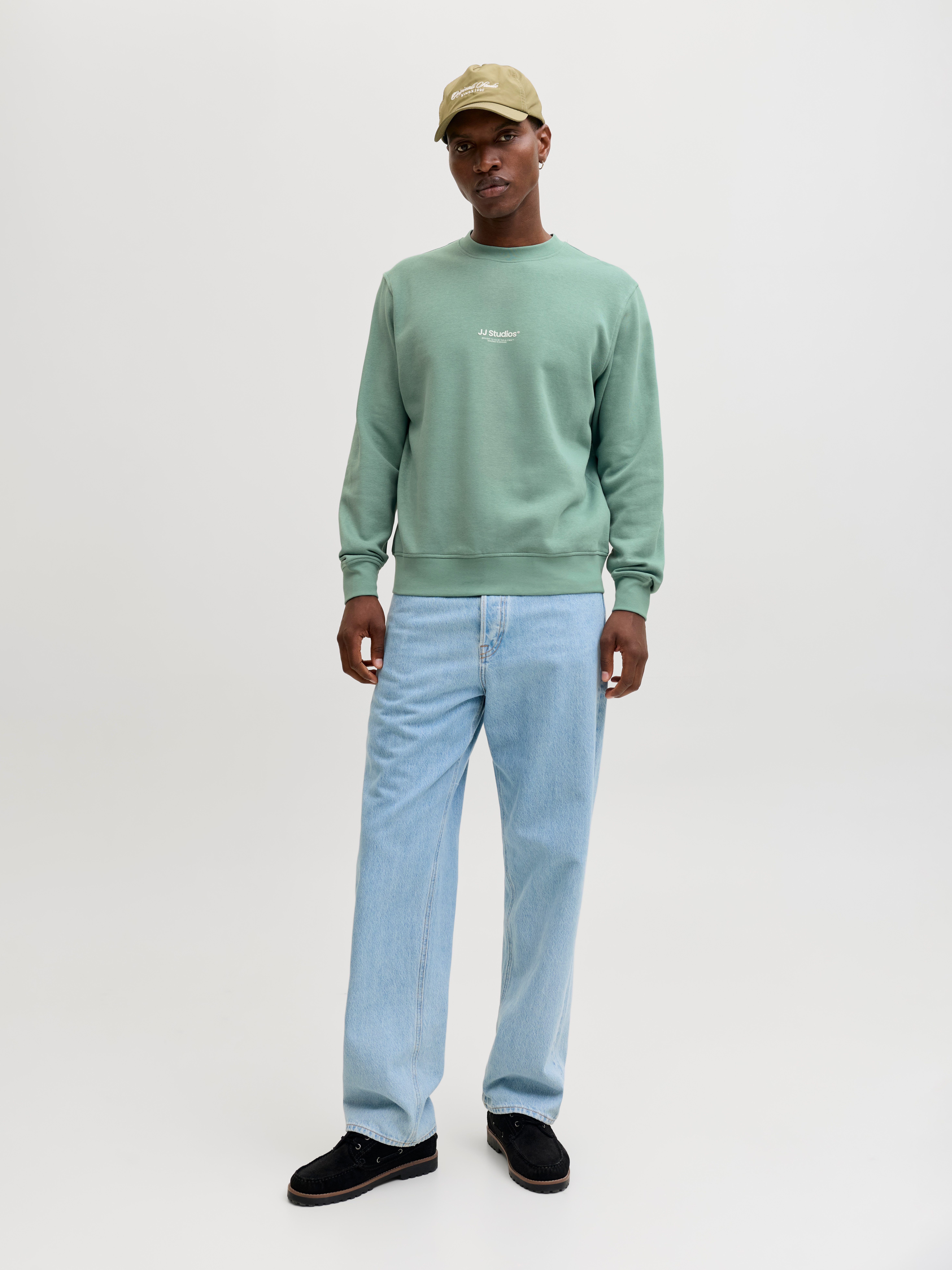 Jack & Jones Sweatshirt JJESOHO SWEAT CREW NECK NOOS Baumwollmischung, relaxed fit