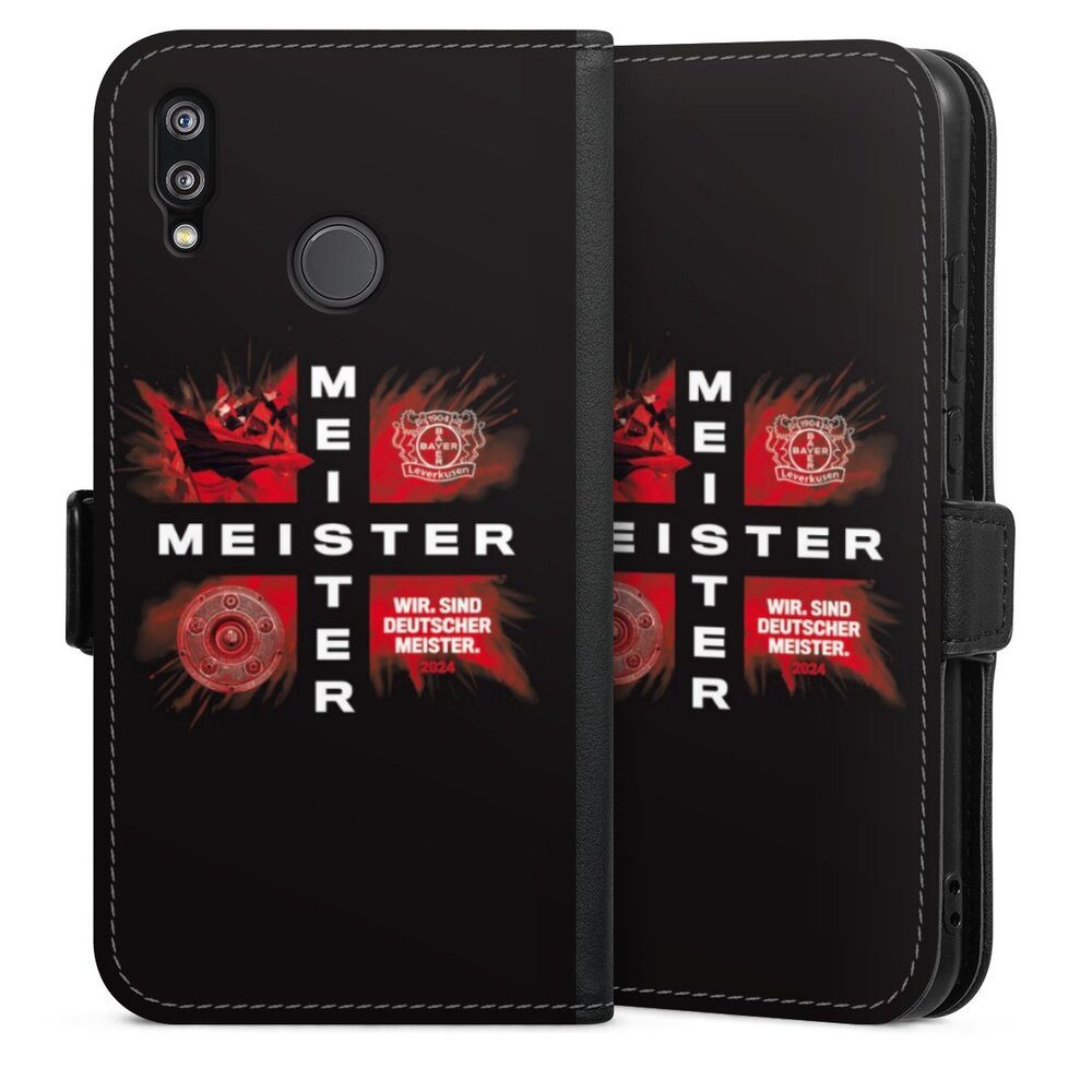 DeinDesign Handyhülle Bayer 04 Leverkusen Meister Offizielles Lizenzprodukt, Huawei P20 Lite Hülle Handy Flip Case Wallet Cover Handytasche Leder