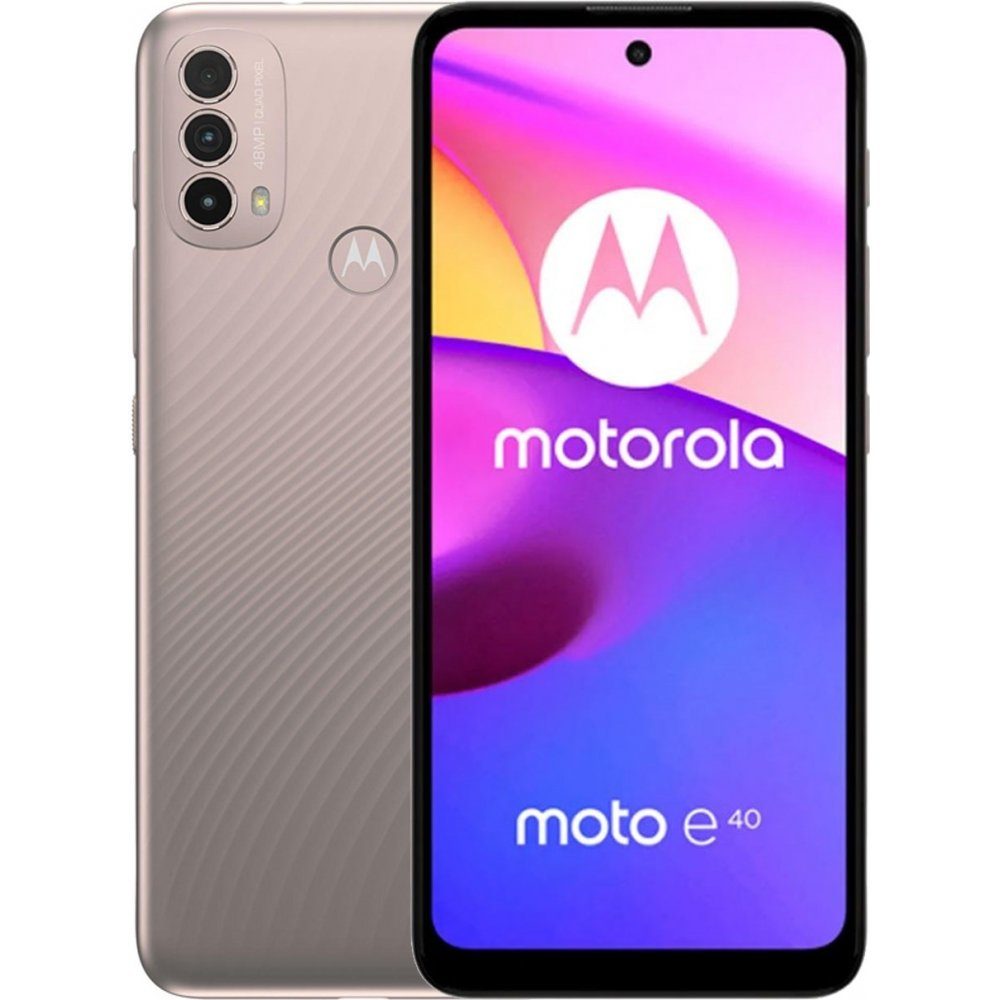 Motorola XT2159-3 Moto E40 64 GB / 4 GB - Smartphone - pink clay Smartphone  (6,5 Zoll, 64 GB Speicherplatz)