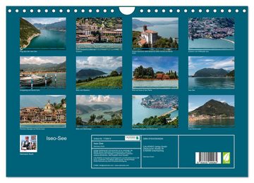 CALVENDO Wandkalender Iseo-See (Wandkalender 2025 DIN A4 quer), CALVENDO Monatskalender