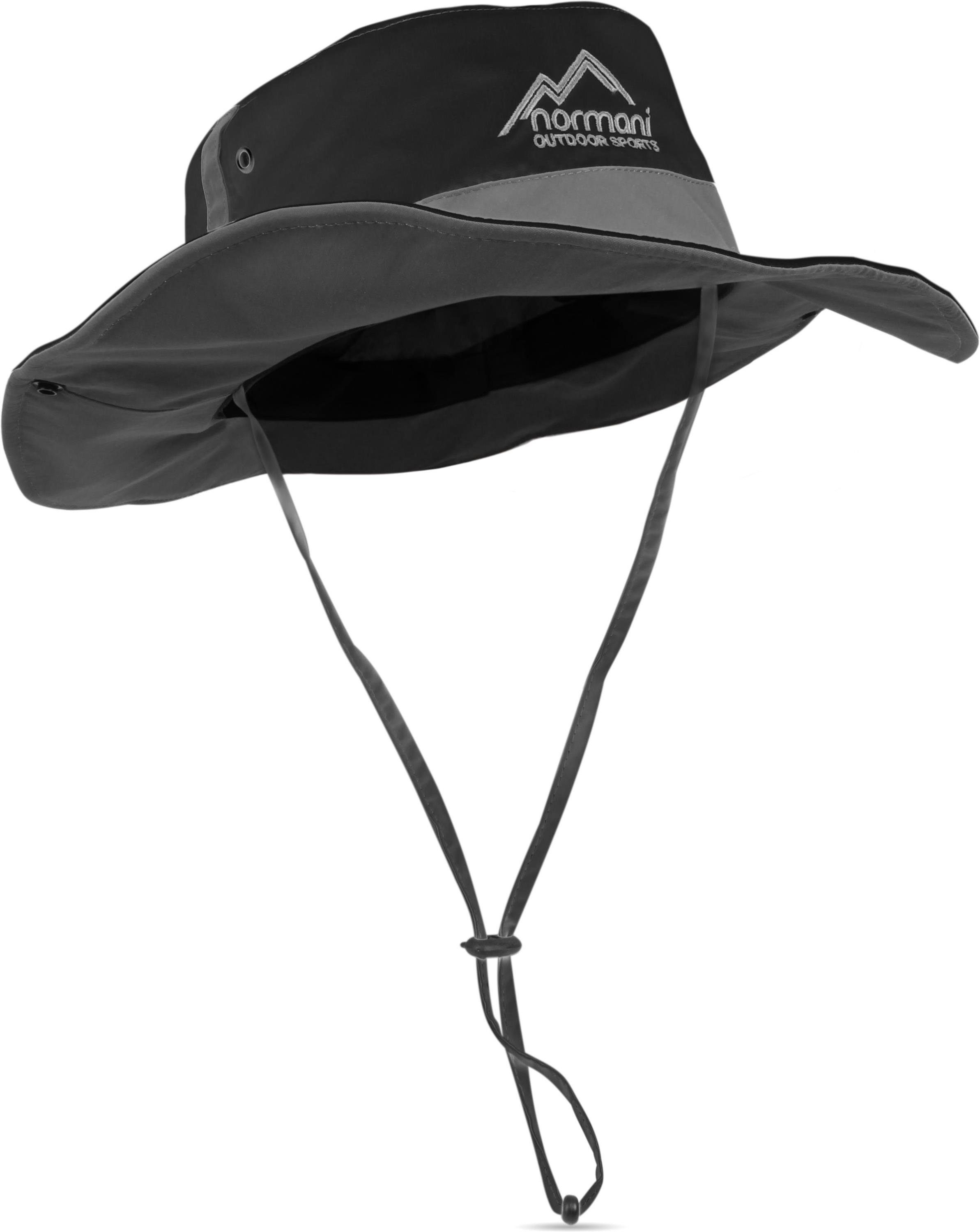 normani Outdoorhut Outdoor-Hut Shady Sonnenhut mit UV Schutz 40 + Reisehut leichter Sommerhut Fischerhut Wanderhut Schwarz | Hüte