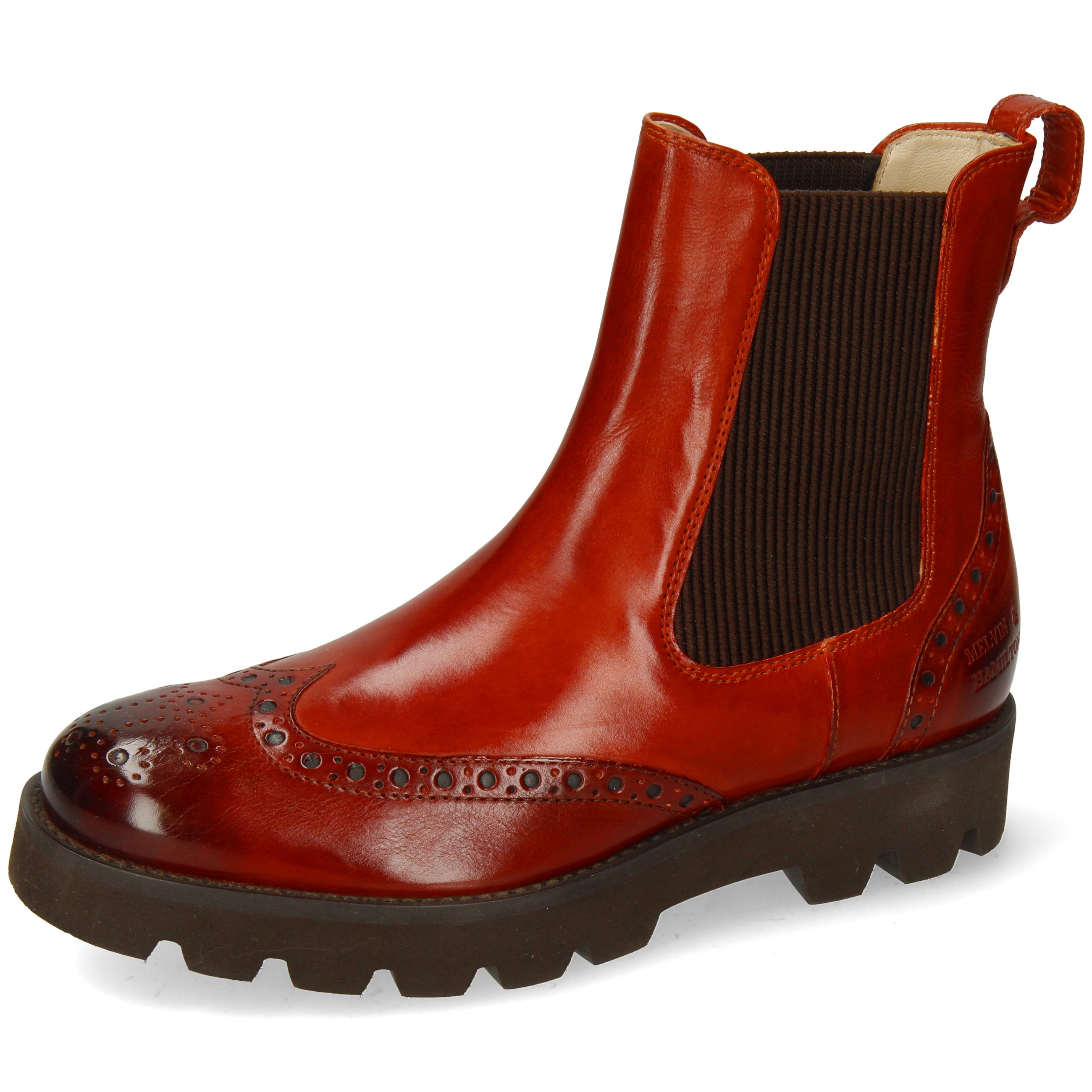 Melvin & Hamilton Jade 8 - Bottines Chelsea Femme En Cuir Véritable Fait Main