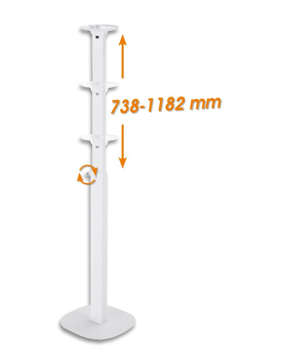 my wall Lautsprecherständer HS24WL, (2 Ständer für SONOS ONE & ONE SL - höhenverstellbar)