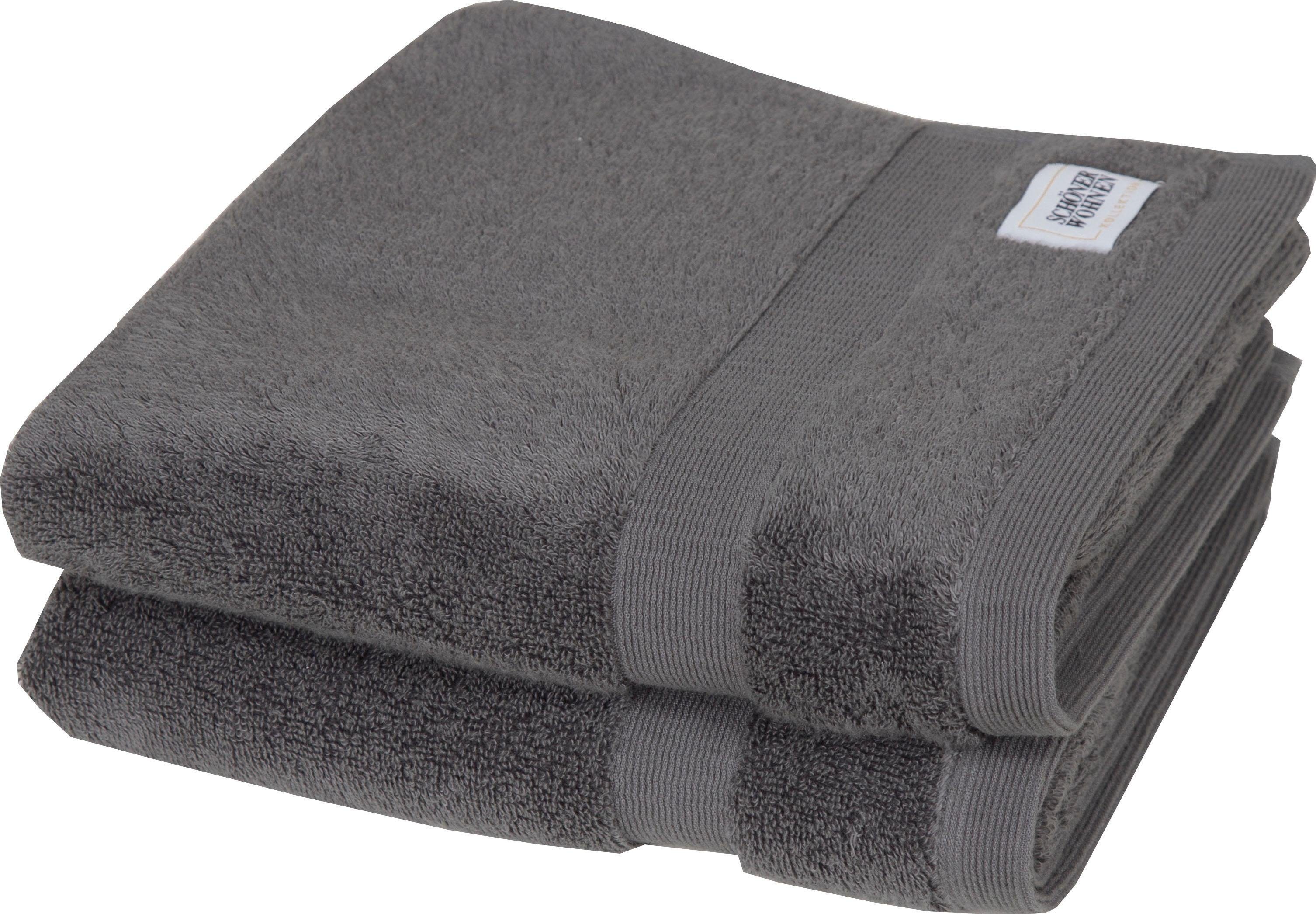 SCHÖNER WOHNEN-Kollektion Handtücher Cuddly, Frotteevelours (2-St), günstig online kaufen
