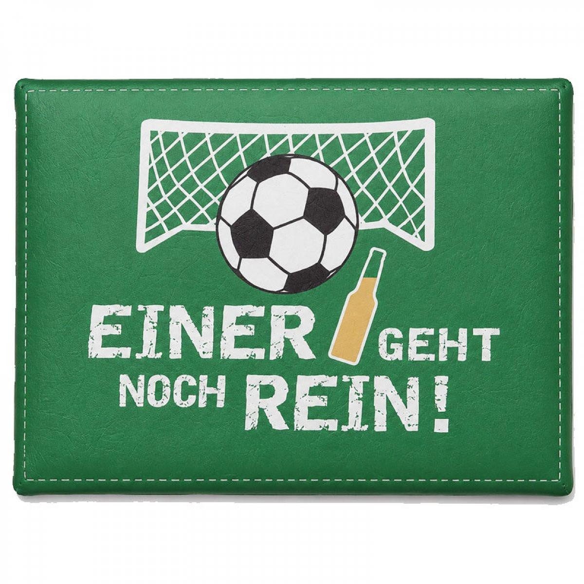 GILDE Kopfkissen Sitzpolster für Bierkästen Einer geht noch rein Grün