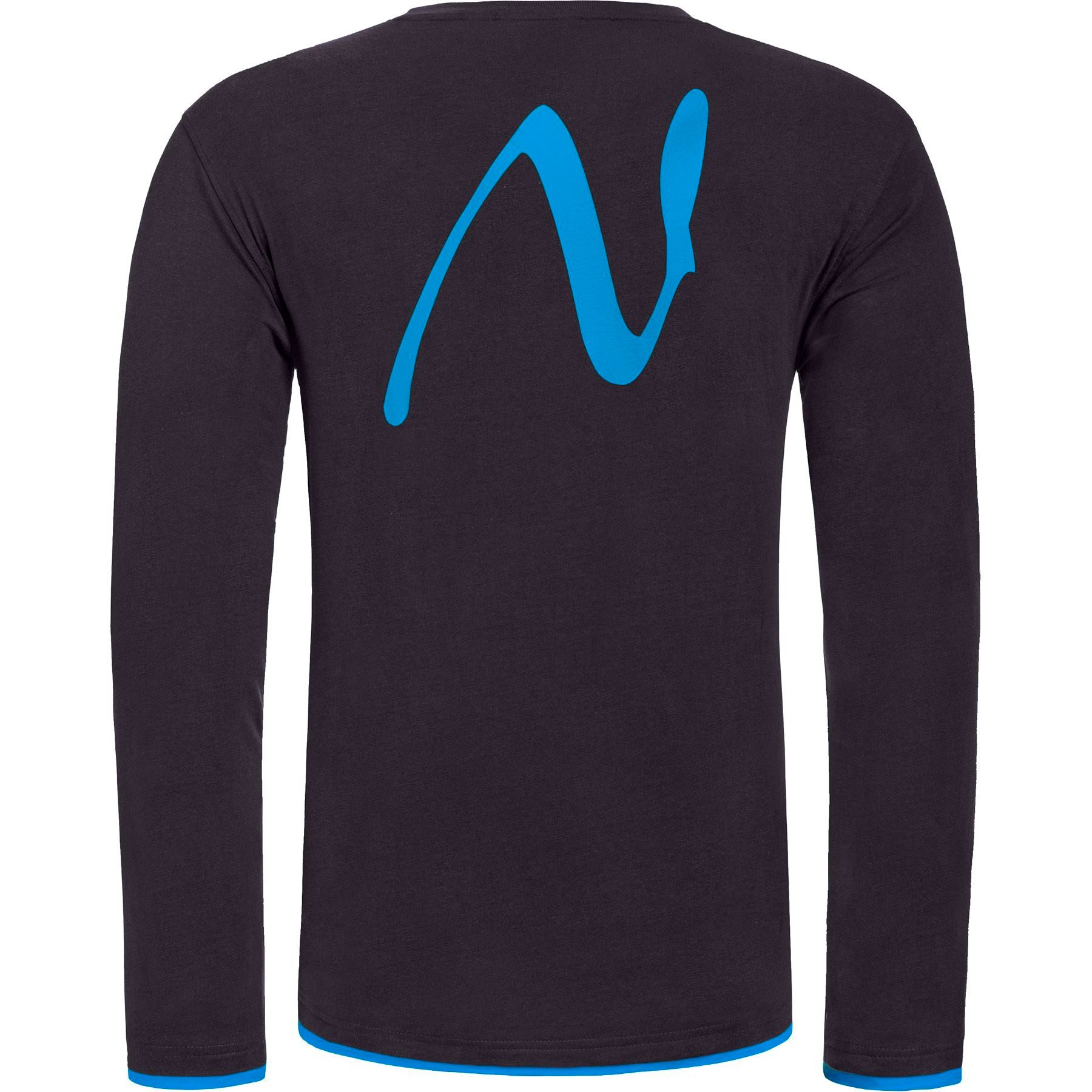 Nebulus Langarmshirt FREEKY, P6681 - Herren, schwarz-kobalt, L