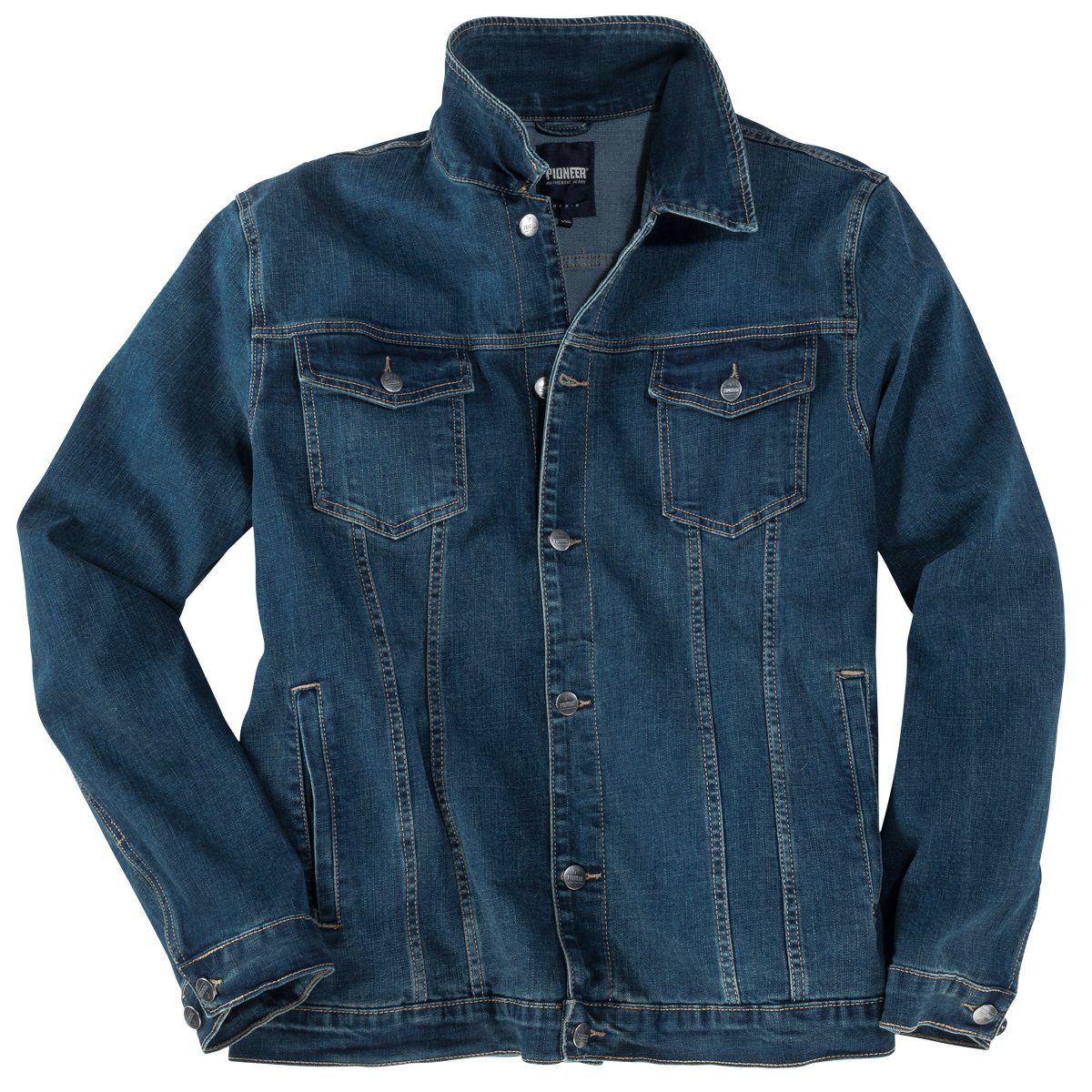 Größen Pionier dark Große Jeansjacke Pioneer blue used Jeansjacke