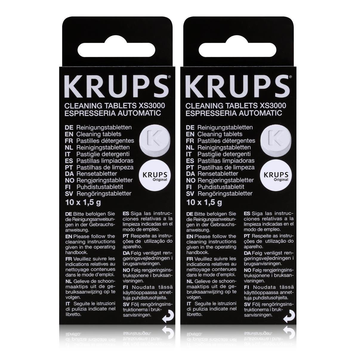 Krups 2x Krups Reinigungstabletten Stück) Reinigungstabletten XS 3000 (10